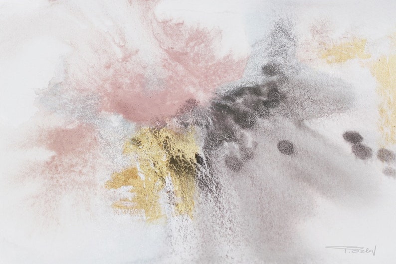 Pink Blue Brown Grey Watercolor Abstract Splash 1. Watercolor | Etsy