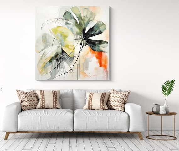 Botanical Palette-8 Canvas Print | Abstract Botanical Canvas | Muted  Wall Decor | Contemporary Artwork |Botanical Canvas Print