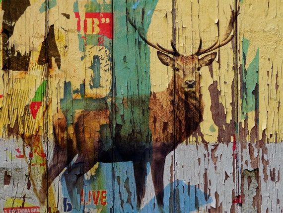 Rustic deer wall art online