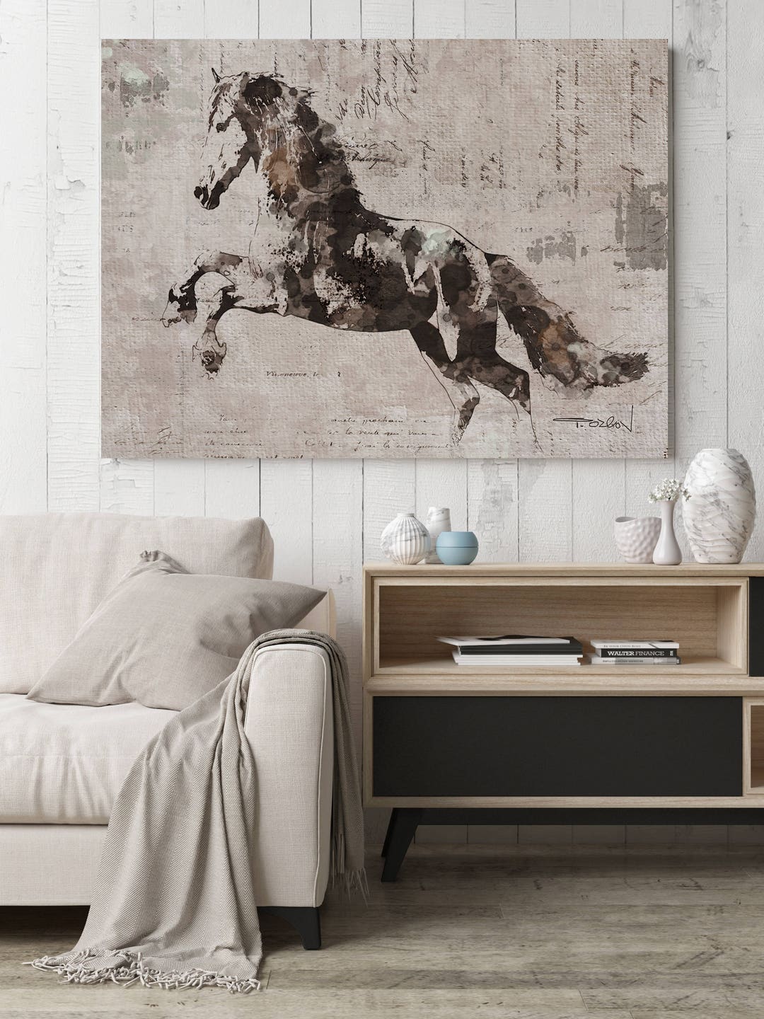Justify Running Horse. Extra Large Horse, Horse Wall Decor, Brown
