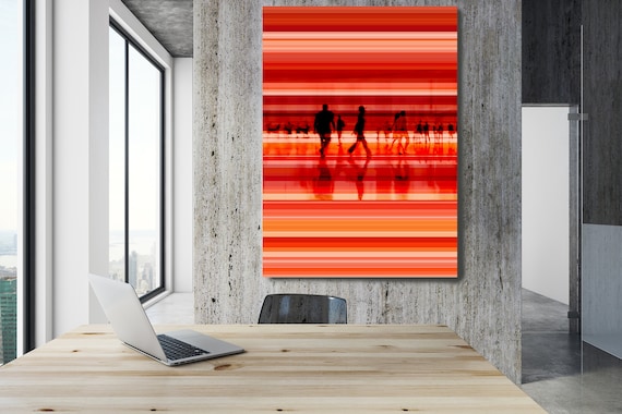 Going To Work 2,  Art for Your Office, Office Wall Art, Red Corporate Office Decor, Extra Large Canvas Art Print up to 72" by  Irena Orlov