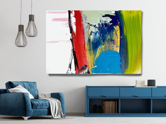 Joyful Modernist Abstraction 2, Abstract Painting Modern Art Abstract Painting Extra Large Painting Extra Large Abstract Canvas Print