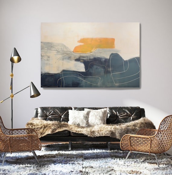 Landscape painting, landscape wall art, landscape art print, landscape Canvas Print, Rustic Textures and Lines-11, Nature art, Scenic Canvas