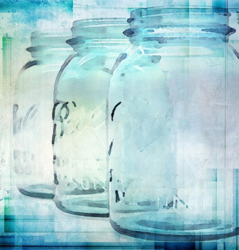 Mason Jars. Canvas Print by Irena Orlov 24 x 24 image 1