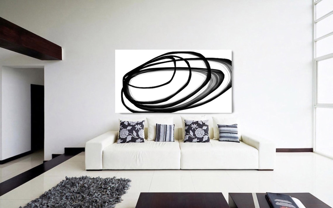 Abstract Expressionism in Black and White 29. Contemporary - Etsy