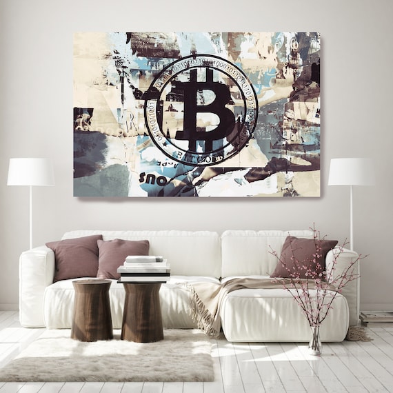 Cryptocurrency Bitcoin Graffiti Art 2, Cryptocurrency Bitcoin  Artwork, Motivational office art,  Bitcoin Canvas Print, Cryptocurrency Gifts