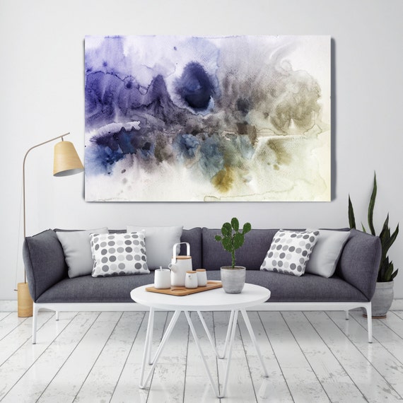 ORL-7946-2 A kind of Magic. Watercolor Abstract, Modern Wall Decor, Extra Large Abstract Colorful Canvas Art Print up to 72" by Irena Orlov