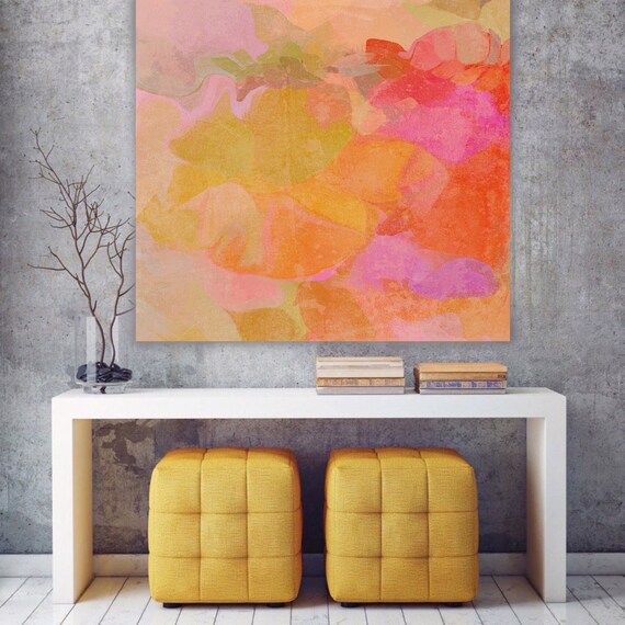 Mix of Colors. Abstract Paintings Art, Wall Decor, Extra Large Abstract Colorful Contemporary Canvas Art Print up to 48" by Irena Orlov