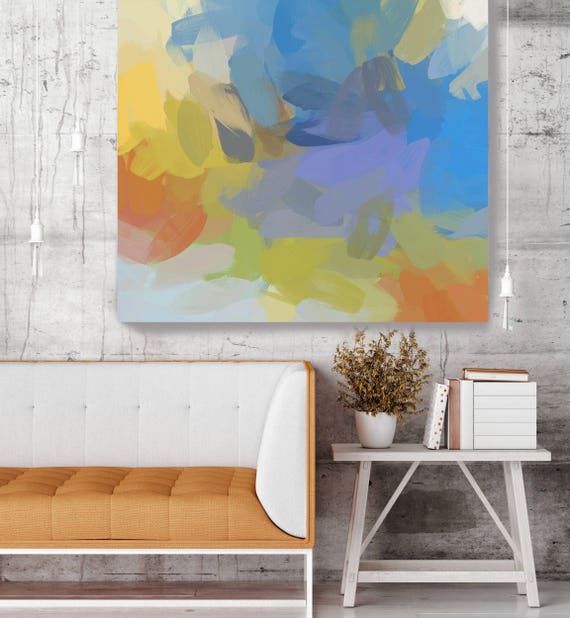 Kaleidoscope N 139-2. Abstract Paintings Art, Wall Decor, Large Abstract Colorful Contemporary Canvas Art Print up to 48" by Irena Orlov