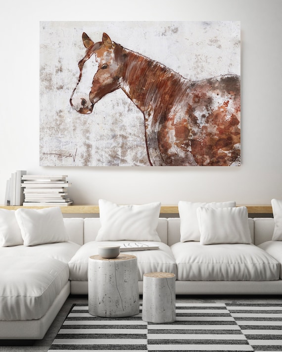 Your Horse, Horse Paintings On Canvas Beautiful Horse Abstract Horse Home Decor Horse Canvas Art Print Rustic Horse Farmhouse Wall Decor