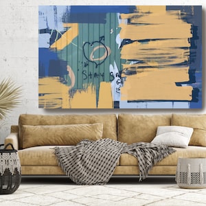 Structure and Content 1, Street Art, Graffiti Art Print, Graffiti on Canvas Street Art Print on Canvas Graffiti Canvas Art Print