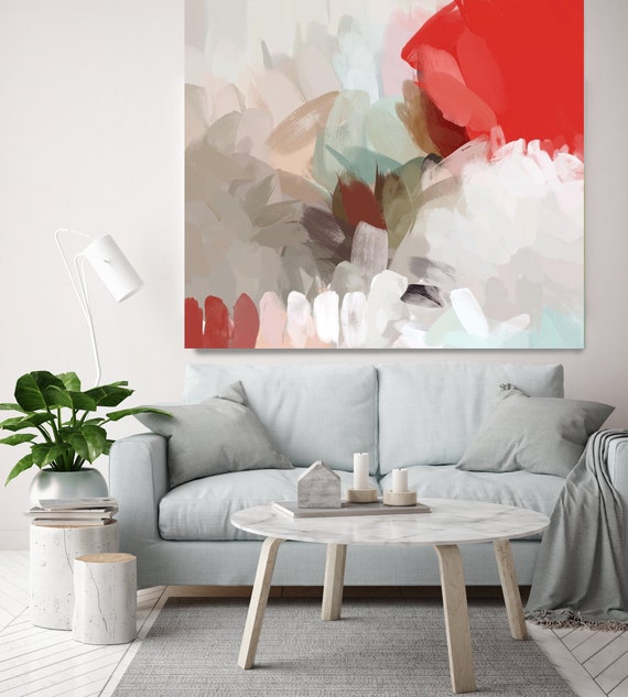 The Beginning. Abstract Paintings Art, Wall Decor, Extra Large Abstract Colorful Contemporary Canvas Art Print up to 48" by Irena Orlov