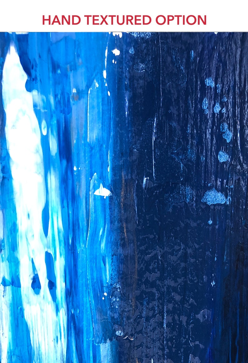 Midnight Navy Blue Abstract Painting Blue Abstract Art Etsy