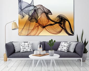 The Invisible World, 72 Inch Canvas, Canvas Print, Brown Abstract Art, Unique Abstract Art, Huge Canvas Wall Art, Wall Decor Canvas