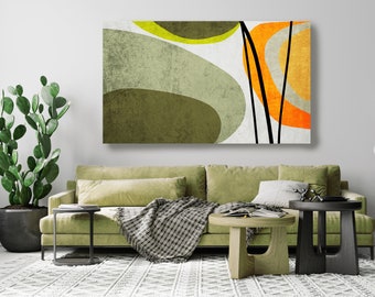 MID-CENTURY MODERN アート作品満載です。 Abstract Horizontal Midcentury Modern Wall Art, Japanese
