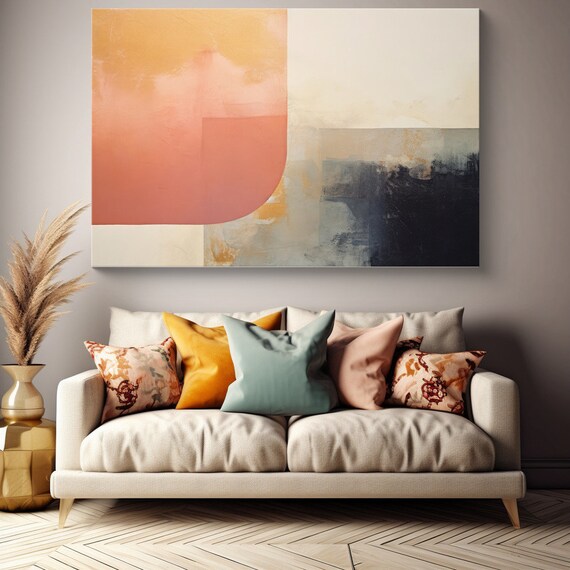 Mid Century Wall Art Decor | Formal Expressions-1 | Modern Abstract Wall Art Prints | Large Mid Century Abstract Prints | Abstract Art