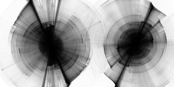 Extra Large Circle Wall Art up to 100", Abstract Painting, Contemporary Art, Black and white painting, Canvas Art Print, Abstract Circles