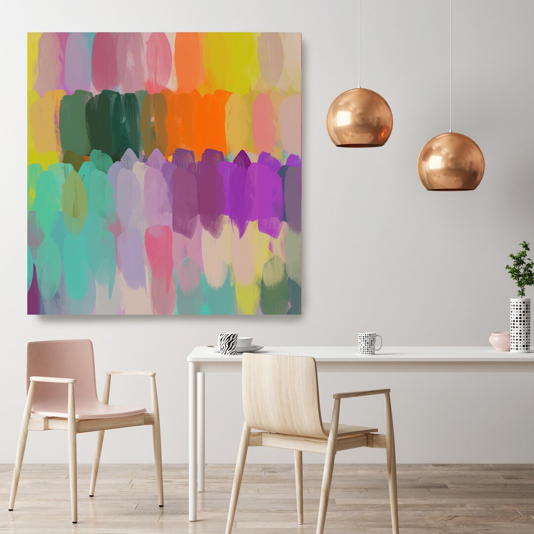 Color Palette TURQUOISE Purple Orange Yellow Abstract Expressionist