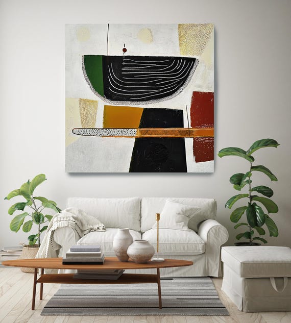 Formless Harmony-8, Black Brown Canvas Print | Minimalist Abstract Painting | Brown Black Abstraction Abstract  Art Abstract Canvas Print