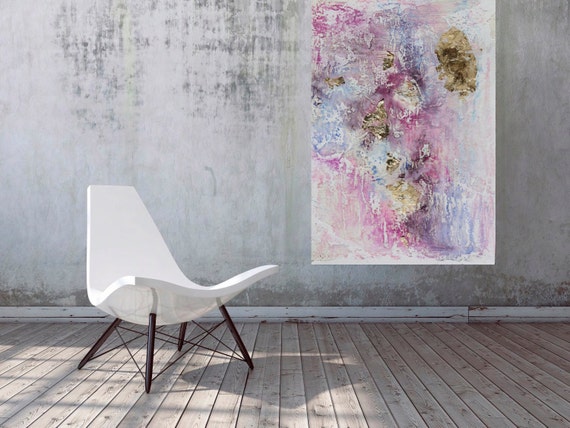 ORL-7362-1 Charming. Abstract Paintings Art, Wall Decor Extra Large Abstract Colorful Contemporary Canvas Art Print up to 72" by Irena Orlov