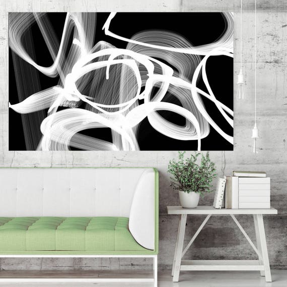 Abstract Painting Print, Black and White Prints, Abstract Painting Original, Art, Home Decor, Black and White, Abstract Print, Canvas Art