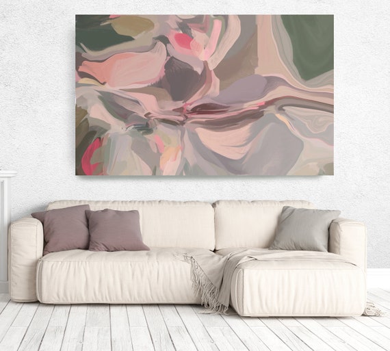 The Shades of Pink Abstract 4, Abstract Painting Modern Wall Art Painting Canvas Art Print Art Modern Pink up to 80" by Irena Orlov