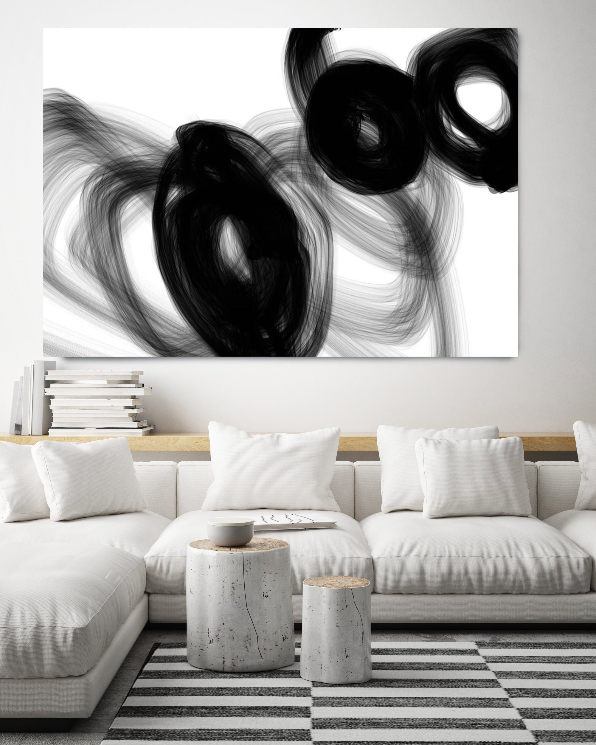 Black and White Art | Abstract Black Art | Abstract Painting | Modern
