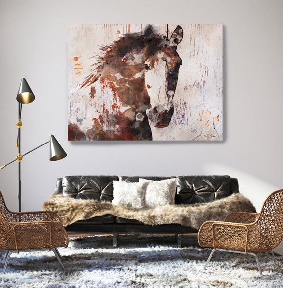 Brown Horse on Wood, Natural Rustic Horse Art Print on WOOD, Gorgeous Horse Art on Wood Equestrian Farmhouse ART Barn Horse, Farmhouse Art