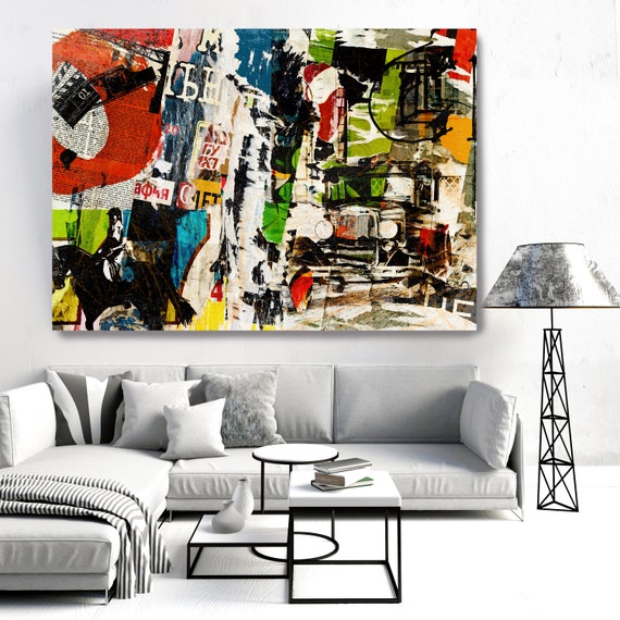 Graffiti Art - Urban Wall Art - Contemporary Wall Art - Urban Art - Large Abstract Art - Textured Painting - Large Wall Art - Canvas Print