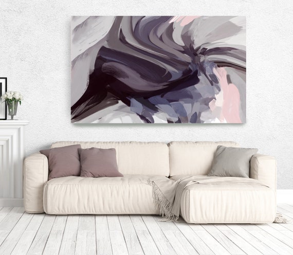 The Color Movement 8, Abstract Painting Modern Wall Art Painting Canvas Art Print Art Modern Pink Purple Blue up to 80" by Irena Orlov