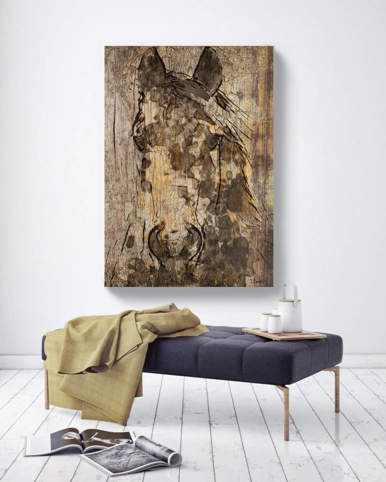 Black Diamond Horse. Extra Large Horse Horse Wall Decor Etsy