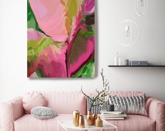 Crisp pink, Large abstract painting Original abstract painting Canvas painting Large Canvas Print Original painting Large Wall Art
