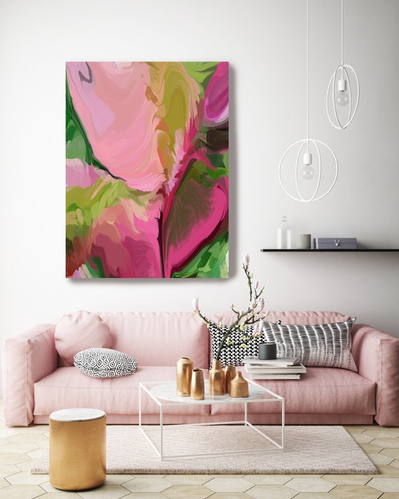 Crisp pink, Large abstract painting Original abstract painting Canvas painting Large Canvas Print Original painting Large Wall Art