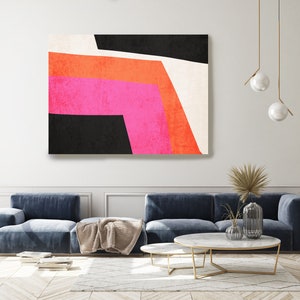 Mid Century Modern Wall Art Print, Abstract Wall Art, Modern Wall Art, N-10-3-2 Organic Shapes, Mid Century-Inspired Geometric Canvas Print