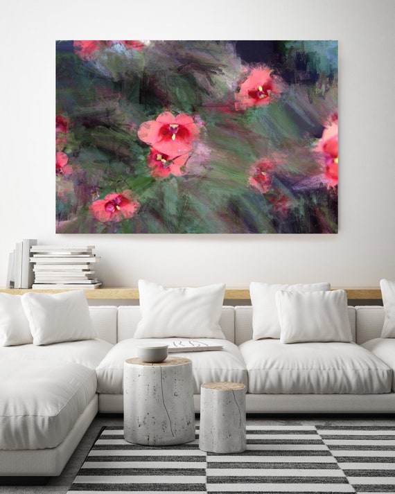 Deep Feelings. Floral Painting, Floral Painting, Vase of Flowers Painting, Colorful Impressionist Art, Fine Art Painting, Canvas Art Print