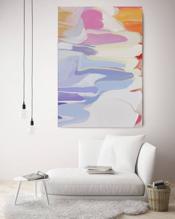 Amazing Presence. Abstract Paintings Art, Wall Decor, Extra Large Abstract Colorful Contemporary Canvas Art Print up to 72" by Irena Orlov