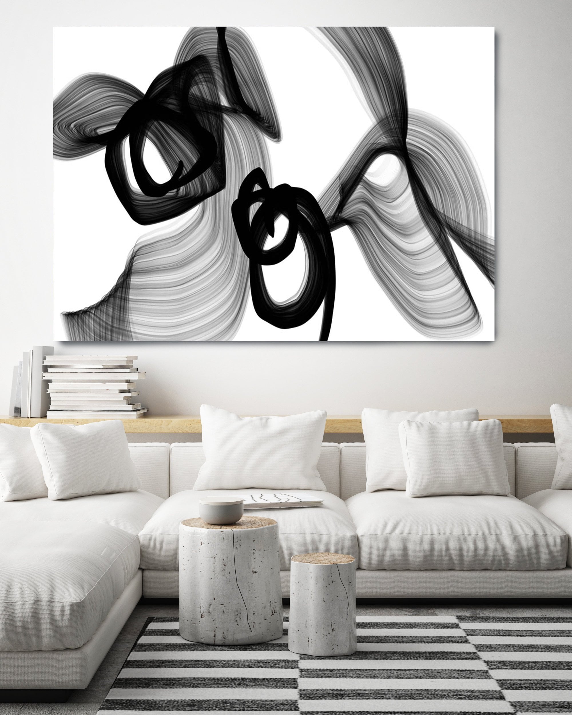 Black and White Art | Abstract Wall Art | Abstract Painting | Modern