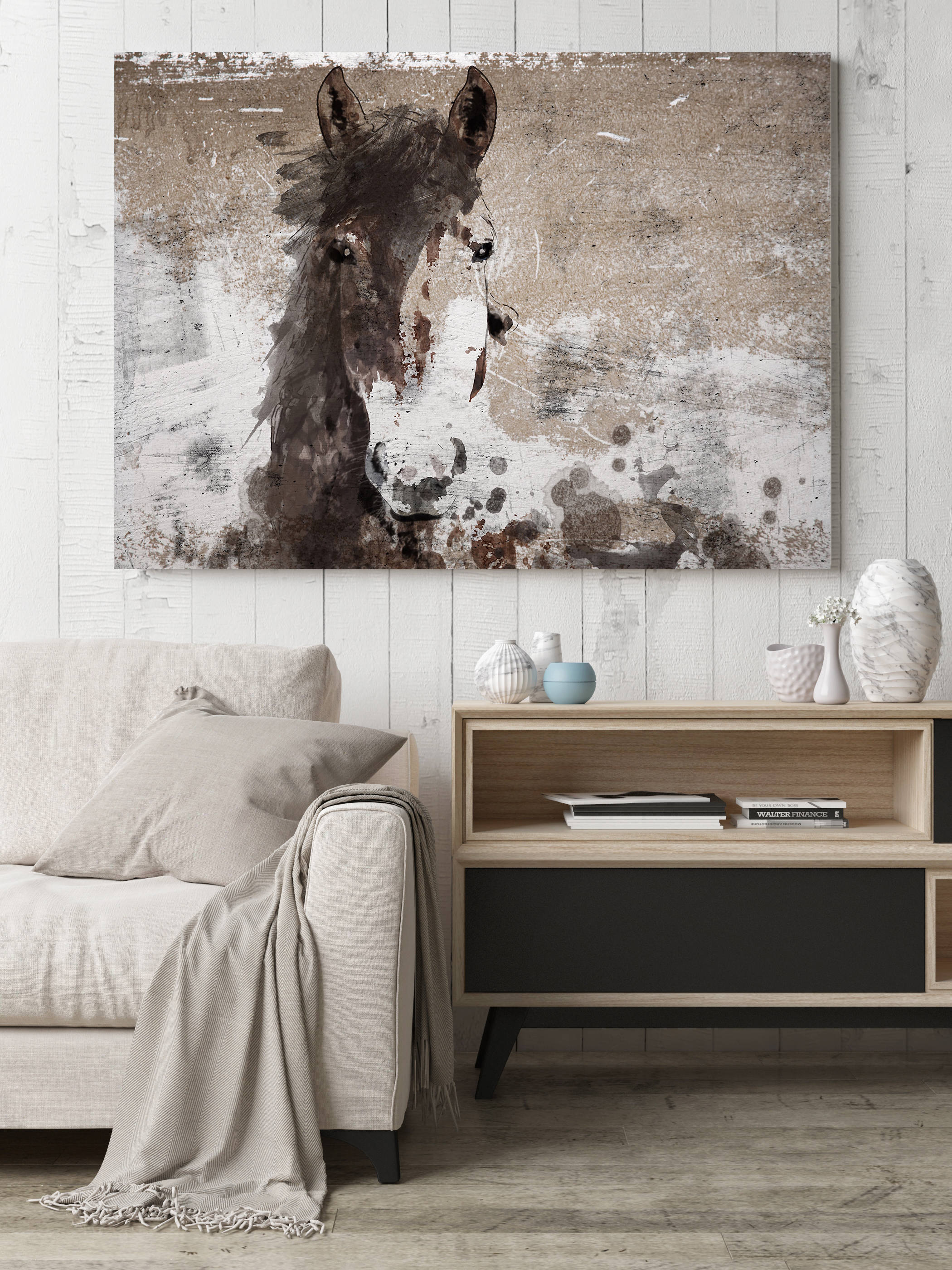 Roy Moore Horse, Rustic Brown Horse Print, Rustic Horse Picture, Animal