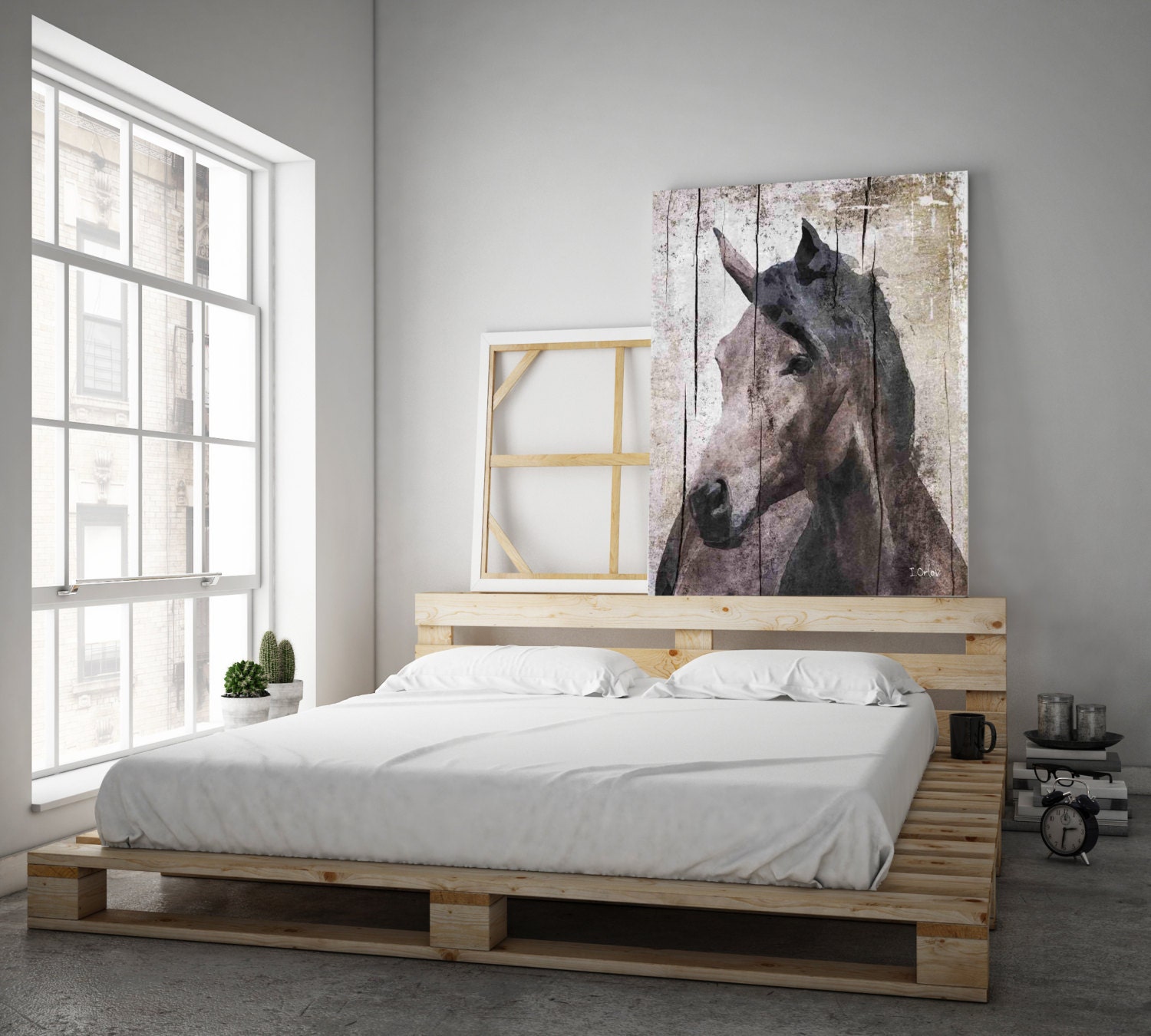Horse lemuse extra large horse unique horse wall decor brown