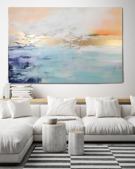 Fluid Elegance-4 – Coastal Abstract Canvas Print, Contemporary Ocean-Inspired Wall Art, Modern Beach House Decor