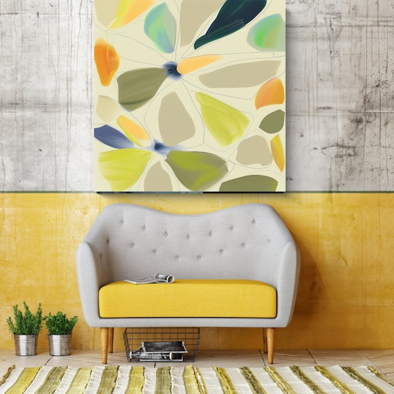 Petals in Motion-7 Canvas Print | Abstract Botanical Canvas | Vibrant Wall Decor | Contemporary Artwork |Botanical Canvas Print