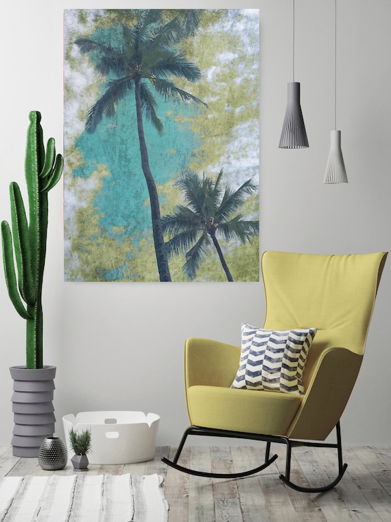 Palm Canvas Art Print | Palm Trees Wall Art | California Home Decor | Beach Palms Canvas | Coastal Wall Decor | Seaside Palms Canvas