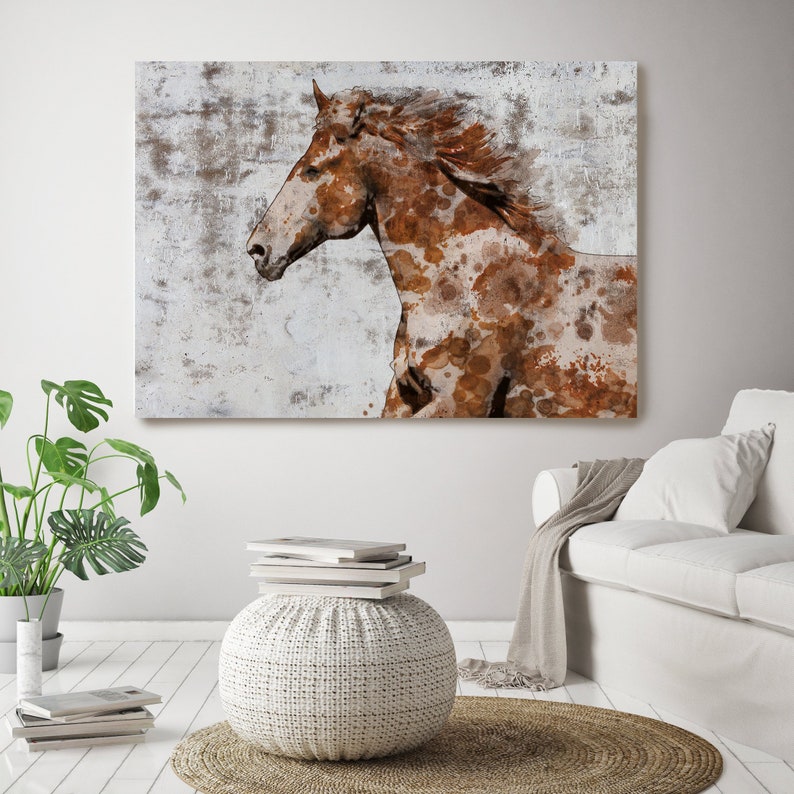 Frame Paint Horse Paintings On Canvas Horse Race Beautiful Etsy
