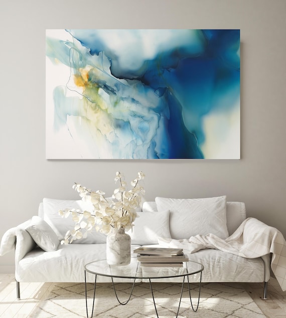 Splash of Coastal Colors-4 – Vibrant Coastal Abstract Canvas Print, Modern Beach House Wall Art, Ocean-Inspired Home Décor