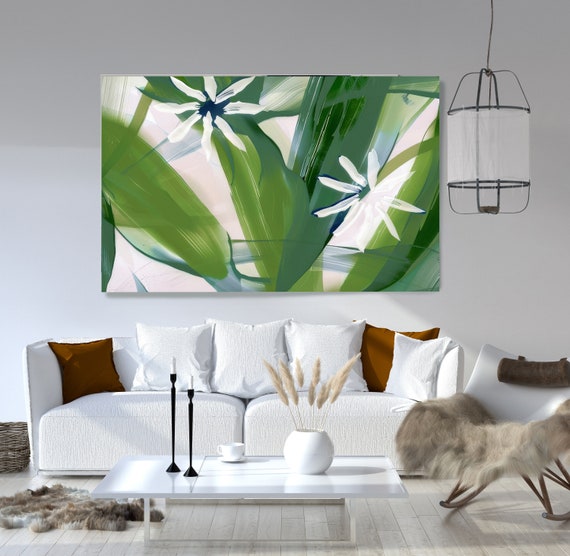 Abstract Floral Dance-4, Floral painting, Contemporary Botanical Abstract, Floral Art, Floral Wall Art, Flowers Canvas Print