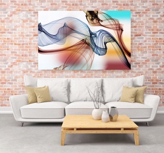 The Invisible World-Movement 21-2, Abstract New Media Art, Wall Decor, Extra Large Abstract  Canvas Art Print up to 72" by Irena Orlov