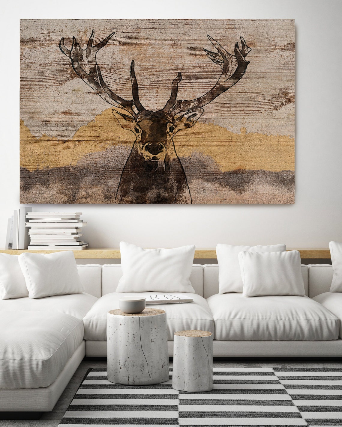 Whitetailed Deer Canvas Art Large Canvas Wild Deer Canvas Etsy