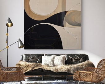 Midcentury Mod Abstraktionen-40, Zeitgenössische Midcentury Kunst, Midcentury Moderne Kunst, Wohnzimmer Kunst, Midcentury Leinwanddruck