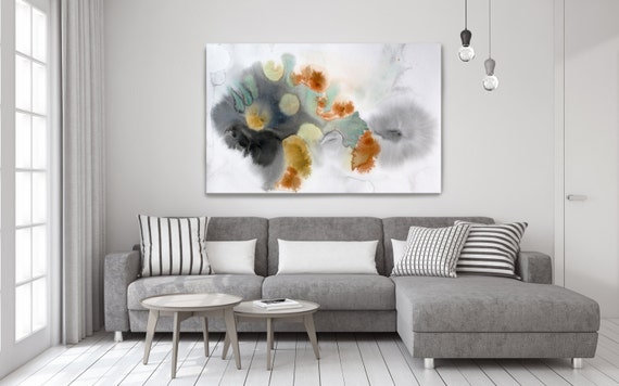 Watercolor Symphony 14. Watercolor Abstract, Modern Wall Decor, Extra Large Abstract Colorful Canvas Art Print up to 72" by Irena Orlov