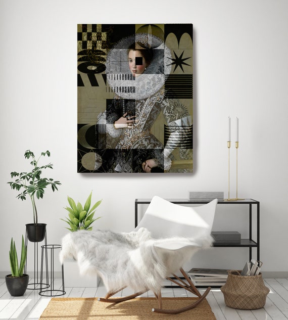 Portrait of Donna Ana de Velasco y Giron by Juan Pantoja de la Cruz 1603, Altered, Canvas Art Print 16Th Century Lady Portrait Renaissance